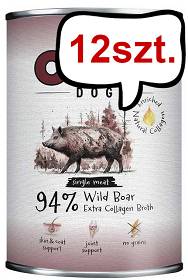 Ollo Plus Kolagen Wild Boar Mokra Karma dla psa op. 400g Pakiet 12szt.