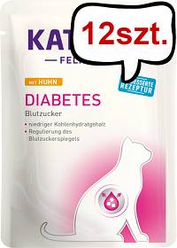 Kattovit Feline Diet Diabetes z kurczakiem (Huhn) Mokra Karma dla kota op. 85g Pakiet 12szt.