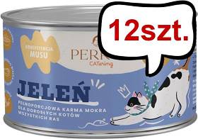 Perro CATering Jeleń Mokra Karma dla kota op. 185g Pakiet 12szt.