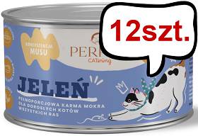 Perro CATering Jeleń Mokra Karma dla kota op. 185g Pakiet 12szt.