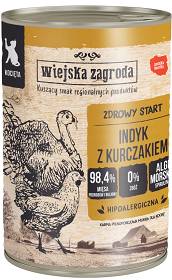 Wiejska Zagroda Kitten Indyk z kurczakiem Mokra karma dla kota op. 400g