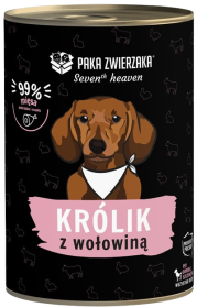 Paka Zwierzaka Seventh Heaven Królik i wołowina Mokra karma dla psa op. 400g