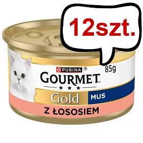 Gourmet Gold Adult Mus z łososiem Mokra Karma dla kota op. 85g Pakiet 12szt.