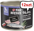 Pan Mięsko Kitten Indyk z łososiem Mokra Karma dla kociąt op. 200g Pakiet 12szt.