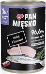 Pan Mięsko Kitten Indyk z łososiem Mokra Karma dla kociąt op. 400g