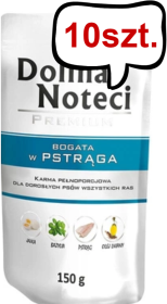 Dolina Noteci Premium Adult Pstrąg Mokra Karma dla psa op. 150g Pakiet 10szt.