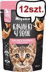 Pan Mięsko Kitten Kurczak z królikiem w sosie Mokra Karma dla kociąt op. 85g Pakiet 12szt.