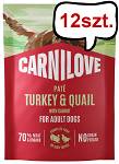 Carnilove Adult Turkey&Quail Pate Mokra Karma dla psa op. 300g Pakiet 12szt. SASZETKA