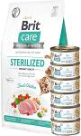 Brit Care Cat Grain-Free Sterilized Urinary Sucha Karma dla kota op. 7kg + Brit Care Tuna with Shrimps Mokra Karma op. 6x70g
