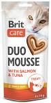 Brit Care Duo Mousse Treat Salmon&Tuna Przysmak dla kota op. 4x14g