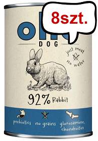 Ollo Pure Rabbit Mokra Karma dla psa op. 400g Pakiet 8szt.