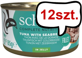 Schesir Adult Tuna&Seabream in Jelly Mokra Karma dla kota op. 85g Pakiet 12szt.