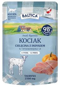 Baltica Kitten Smaki Regionów Cielęcina z indykiem Mokra karma dla kociąt op. 100g SASZETKA