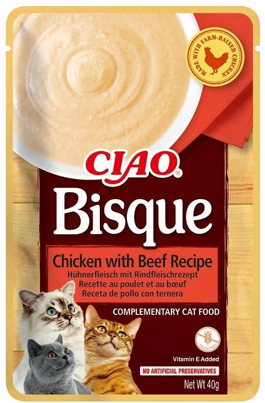 Friandises Pour Chat Inaba Ciao - Riches En Humidité, Sans Céréales - 40g (10 Sachets) - Saveurs Poulet, Thon, Saumon - 8