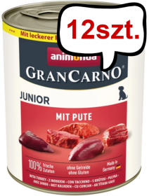 Animonda GranCarno Junior Indyk Mokra Karma dla szczeniaka op. 800g Pakiet 12szt.