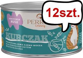 Perro CATering Kurczak Mokra Karma dla kota op. 185g Pakiet 12szt.