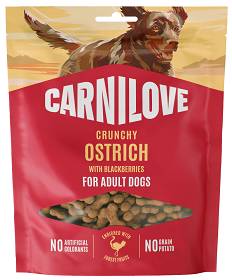 Carnilove Przysmak Crunchy Ostrich with blackberries dla psa op. 200g