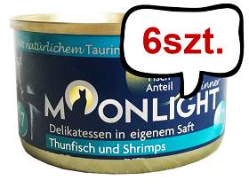 Moonlight Dinner nr 7 Tuńczyk i Krewetki Mokra Karma dla kota op. 80g Pakiet 6szt.