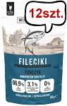 Wiejska Zagroda Monoproteinowe Fileciki Tuńczyk Mokra Karma dla kota op. 85g Pakiet 12szt.