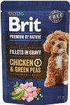 Brit Premium Adult Chicken&Green Peas Fillets in Gravy Mokra Karma dla psa op. 85g