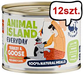 Animal Island Everyday Turkey&Goose Mokra Karma dla kota op. 200g Pakiet 12szt.