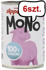 Comfy Appetit Mono Jagnięcina Mokra karma dla psa 400g Pakiet 6szt.