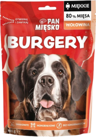 Pan Mięsko Przysmak Burgery z Wołowiną dla psa op. 100g