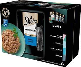 Sheba Selection Kolekcja smaków rybnych w sosie Adult Mokra Karma dla kota op. 12x85g