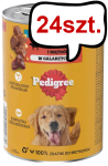 Pedigree Adult Wołowina w galaretce Mokra Karma dla psa op. 400g Pakiet 24szt.