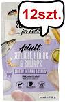 Mac's Adult Drób, śledź i krewetki Mokra Karma dla kota op. 100g Pakiet 12szt.
