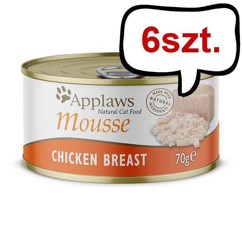 Applaws Natural Cat Food Mousse Kurczak Mokra Karma dla kota op. 70g PUSZKA Pakiet 6szt