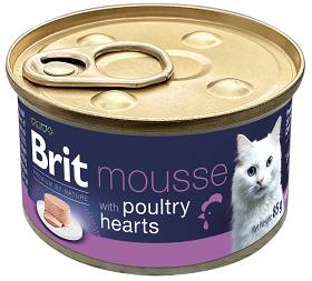 Brit Premium by Nature Cat Mousse Poultry heart Mokra Karma dla kota op. 85g
