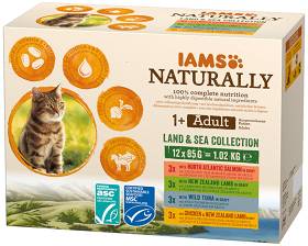 Iams Naturally Land&Sea Collection Mokra Karma dla kota op. 12x85g