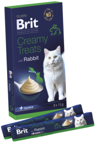Brit Premium Creamy Treats with Rabbit Przysmak dla kota op. 6x15g