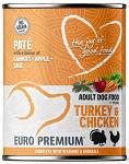 Euro Premium Pate Adult Turkey&Chicken Mokra Karma dla psa op. 400g