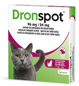 Vetoquinol Dronspot Krople na robaki i pasożyty dla kota o wadze 5kg-8kg op. 2 pipety