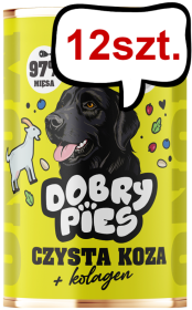 Dobry Pies Monoprotein Adult Czysta koza Mokra karma dla psa op. 400g Pakiet 12szt.