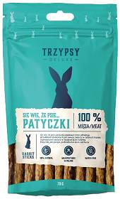 Trzypsy Deluxe Się Wie, że Psie...Patyczki z Królika Przysmaki dla psa op. 70g