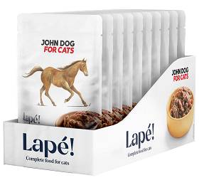John Dog Adult Lapé Konina Mokra Karma dla kota op. 100g Pakiet 10szt.