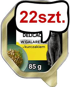 Sheba Delicacy Adult Kurczak w galaretce Mokra Karma dla kota op. 85g Pakiet 22szt.