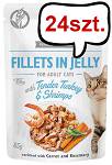 Brit Care Adult Turkey&Shrimps JELLY Mokra karma dla kota op. 85g SASZETKA Pakiet 24szt.
