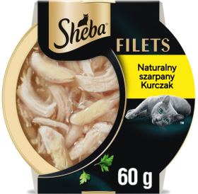 Sheba Fillets Adult Naturalny Szarpany Kurczak Mokra Karma dla kota op. 60g