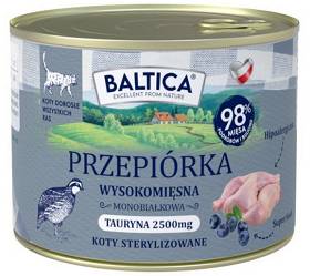 Baltica Smaki Regionów Adult Mono Przepiórka Mokra karma dla kota op. 185g