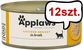 Applaws Natural Cat Food Kurczak Mokra Karma dla kota op. 70g PUSZKA Pakiet 12szt. 