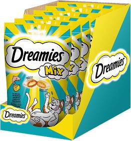 Dreamies Mix Przysmak z serem i o smaku łososia dla kota op. 60g Pakiet 6szt.