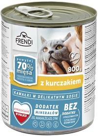 Frendi Kawałki z Kurczakiem w Delikatnym Sosie Mokra Karma dla kota op. 800g