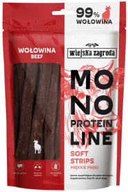 Wiejska Zagroda Monoprotein Soft Stripes Przysmaki z Wołowiną dla psa op. 100g
