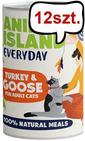 Animal Island Everyday Turkey&Goose Mokra Karma dla kota op. 400g Pakiet 12szt.