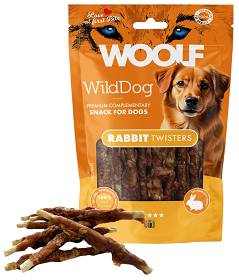 Woolf WildDog Przysmak Rabbit Twisters dla psa op. 100g