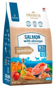Pokusa Premium Selection Countryside Salmon with shrimps Sucha Karma dla psa op. 3kg